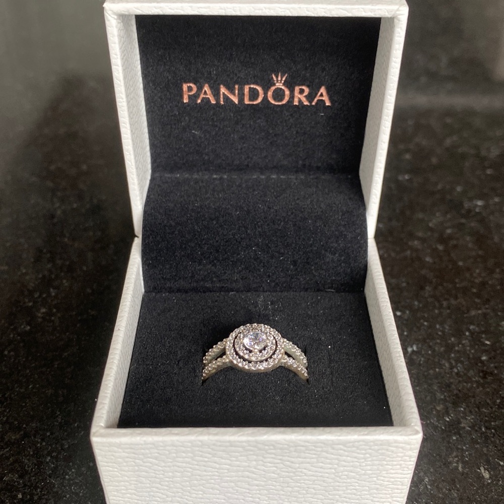 Pandora Sparkling Double Halo Ring